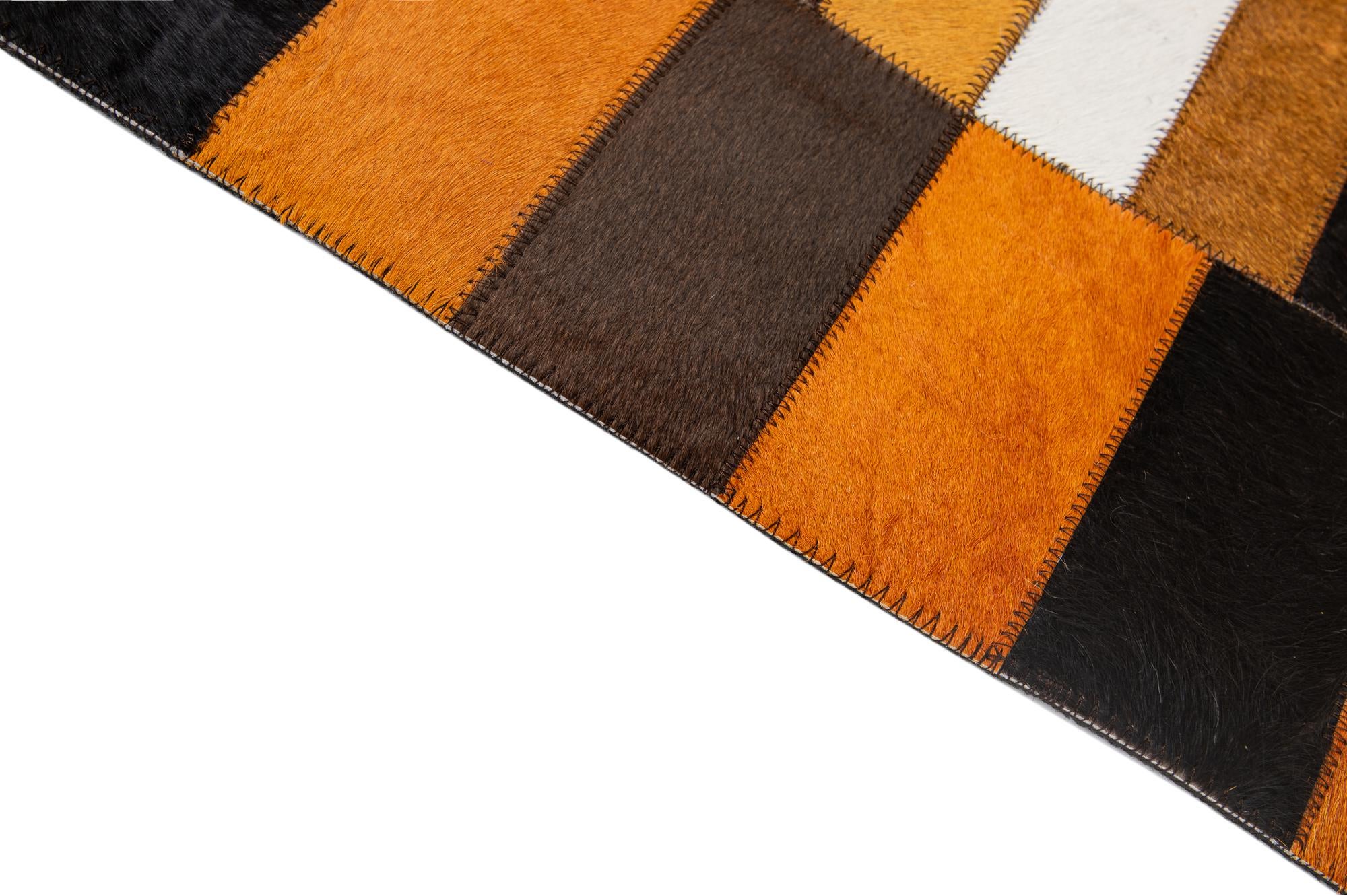 5' 1 x 7' 11 Cowhide - Patchwork Rug