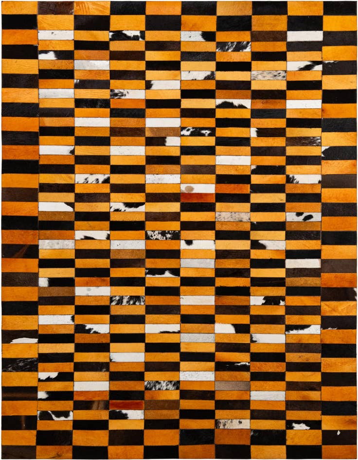 Detail image of 5' 1 x 7' 11 Cowhide - Patchwork Rug