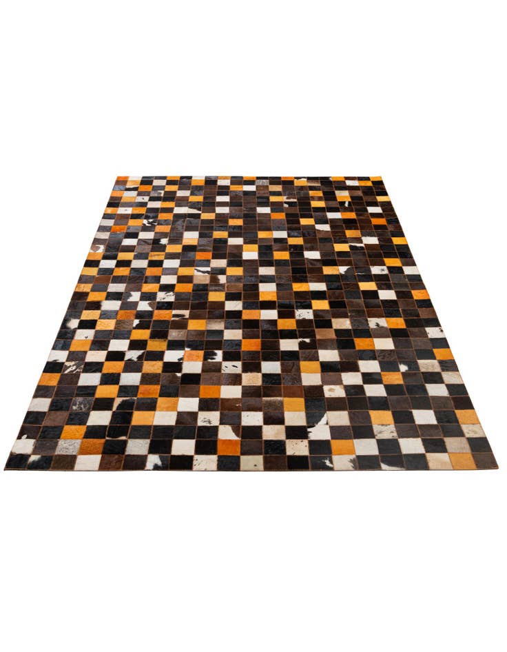 Detail image of 5' 1 x 8' 1 Cowhide - Patchwork Rug