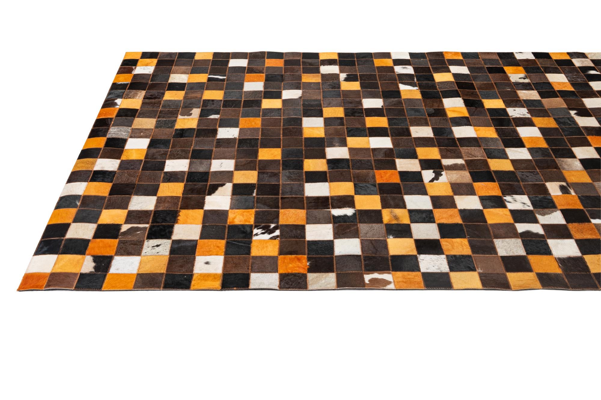 5' 1 x 8' 1 Cowhide - Patchwork Rug