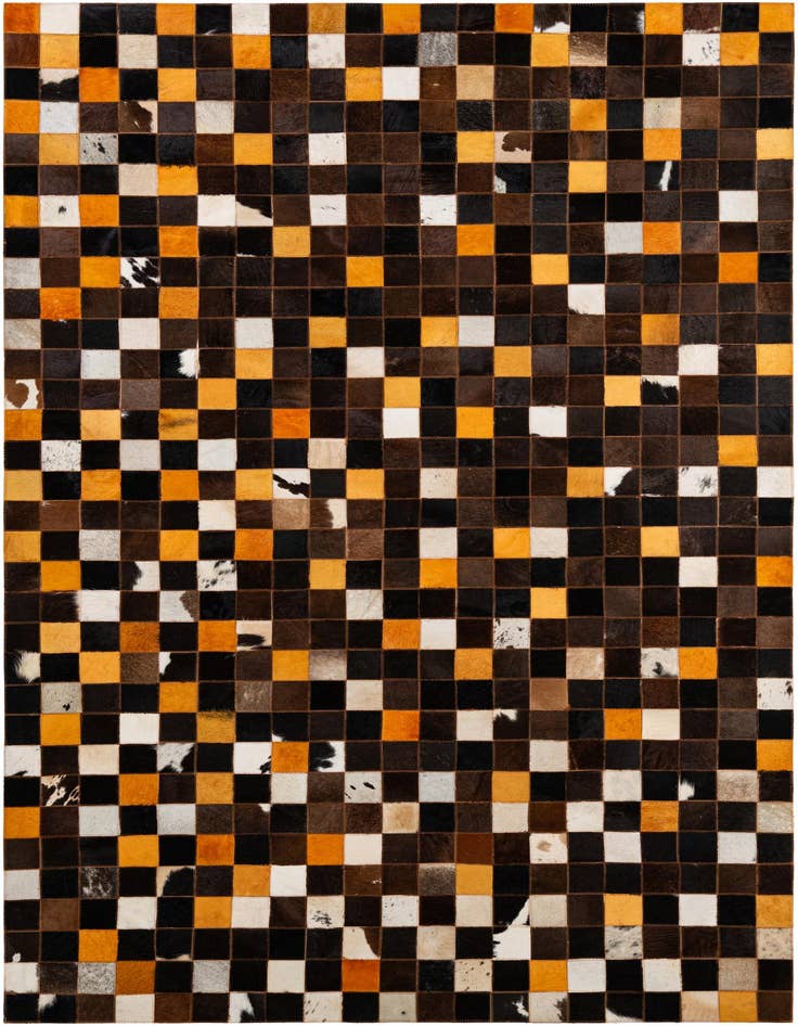 Detail image of 5' 1 x 8' 1 Cowhide - Patchwork Rug