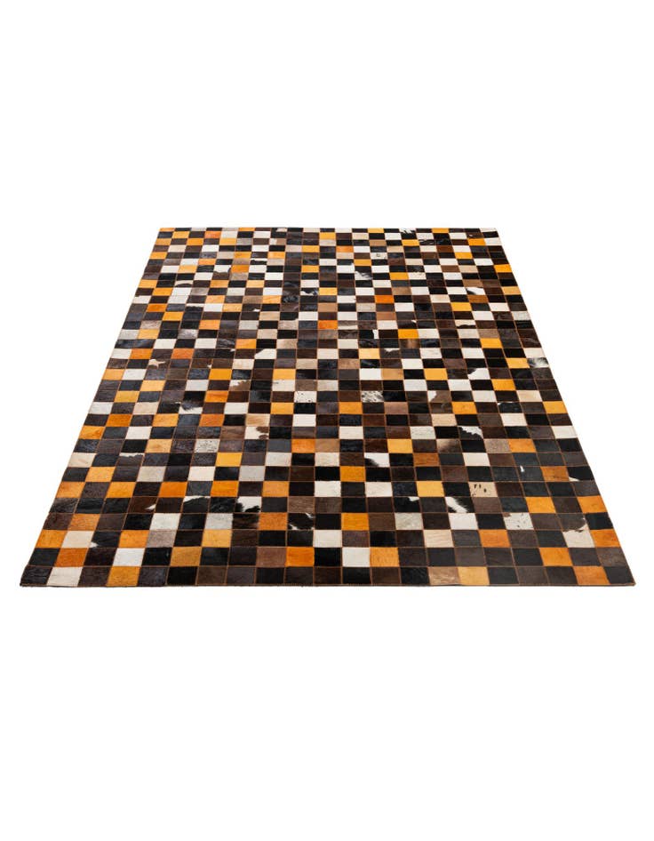 Detail image of 5' 2 x 8' Cowhide - Patchwork Rug