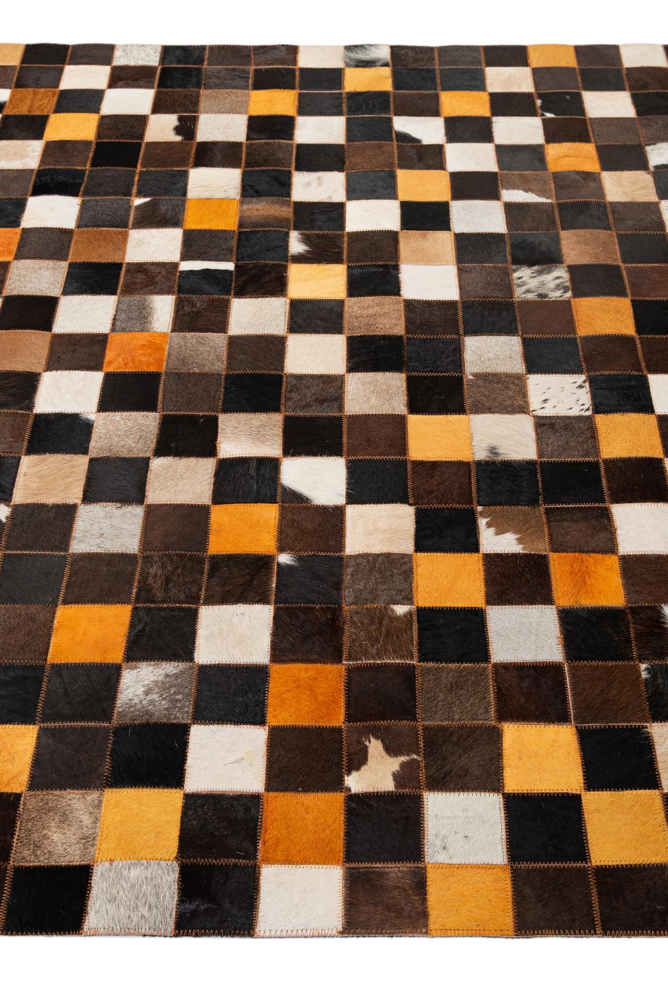 5' 2 x 8' Cowhide - Patchwork Rug