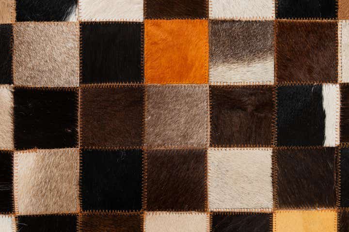 5' 2 x 8' Cowhide - Patchwork Rug