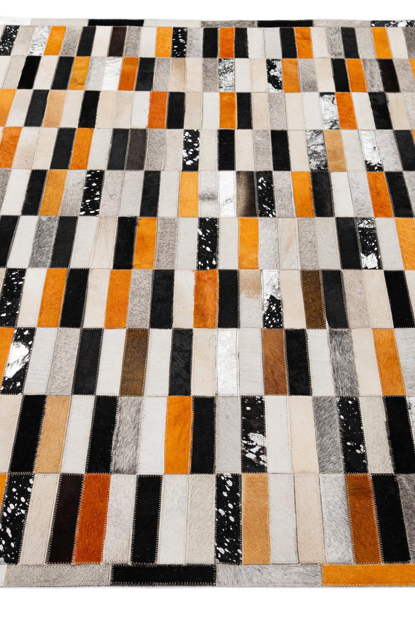 5' 2 x 8' 2 Cowhide - Patchwork Rug