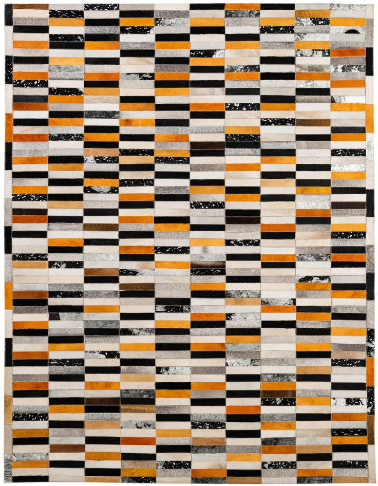 Detail image of 5' 2 x 8' 2 Cowhide - Patchwork Rug