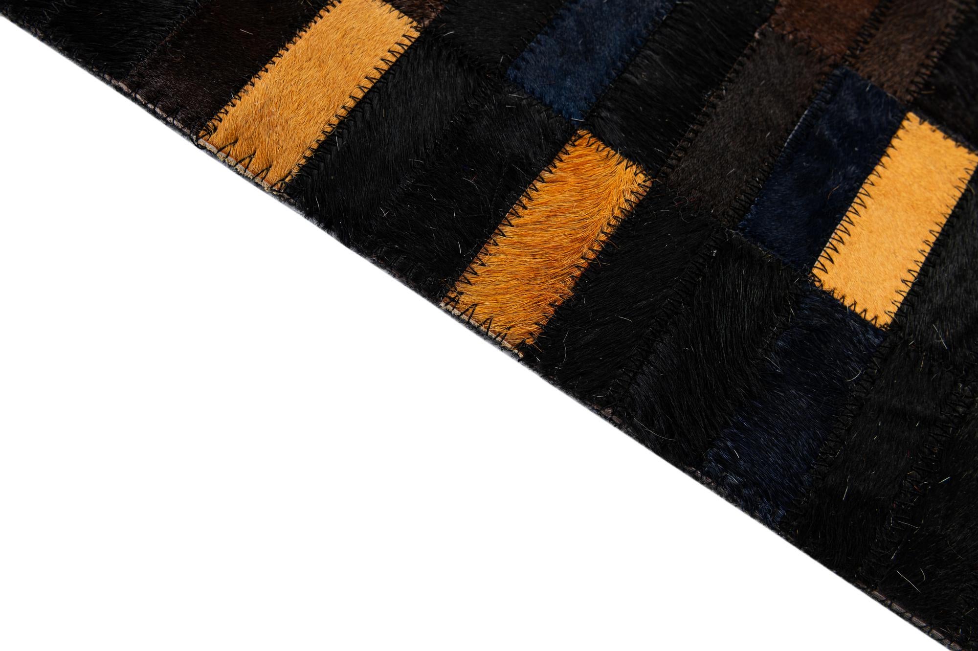 5' 2 x 7' 11 Cowhide - Patchwork Rug