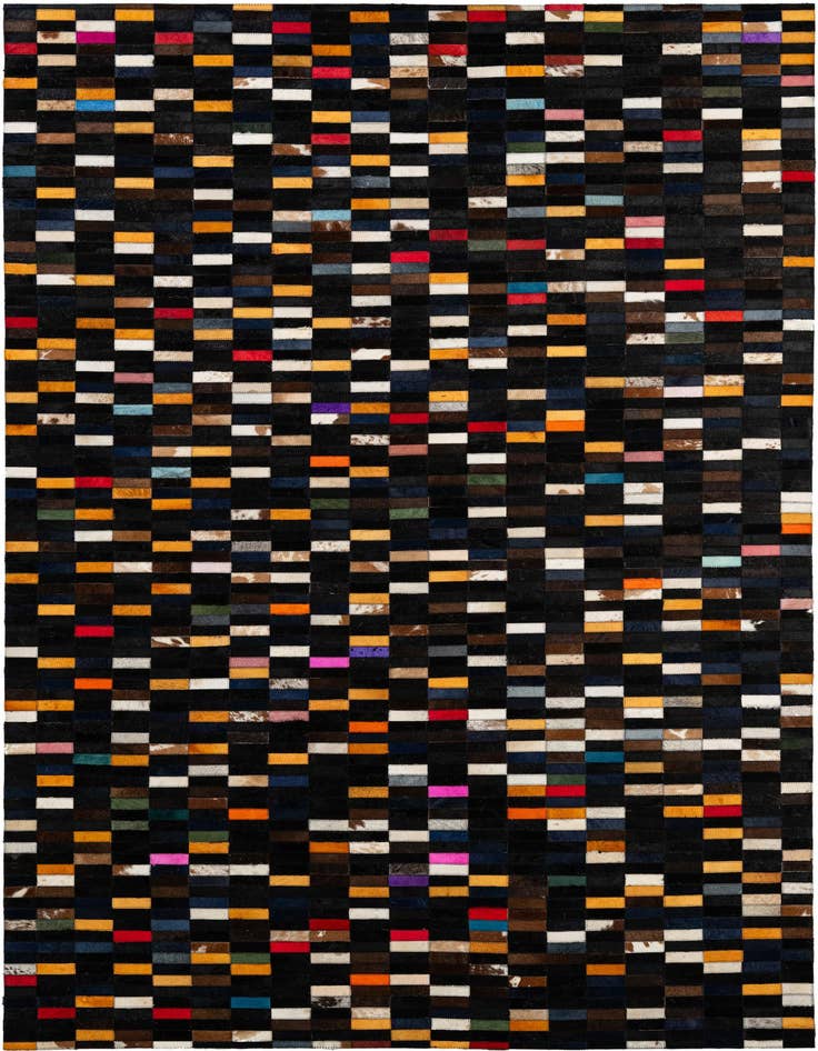 Detail image of 5' 2 x 7' 11 Cowhide - Patchwork Rug