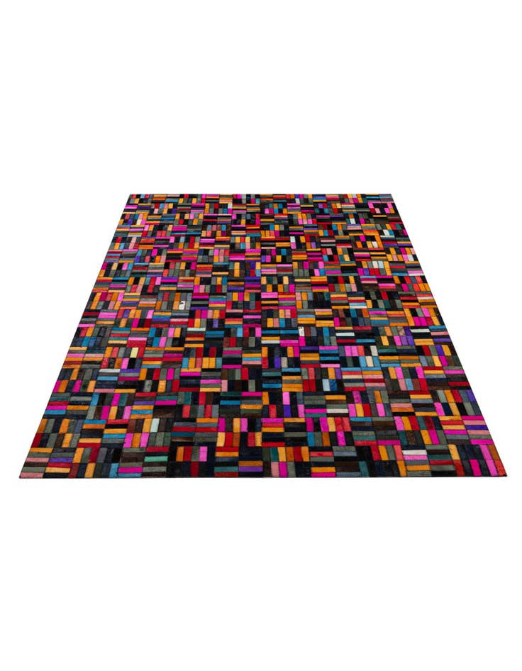 Detail image of 4' 11 x 7' 11 Cowhide - Patchwork Rug