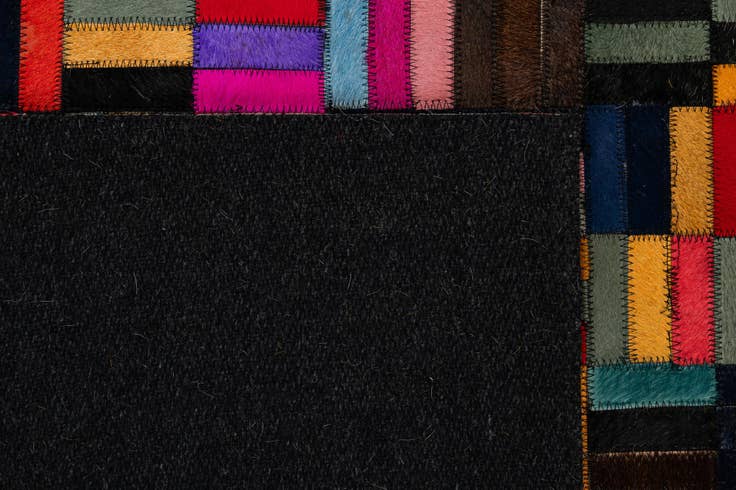 Detail image of 4' 11 x 7' 11 Cowhide - Patchwork Rug