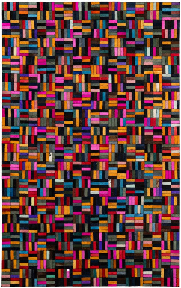 Detail image of 4' 11 x 7' 11 Cowhide - Patchwork Rug