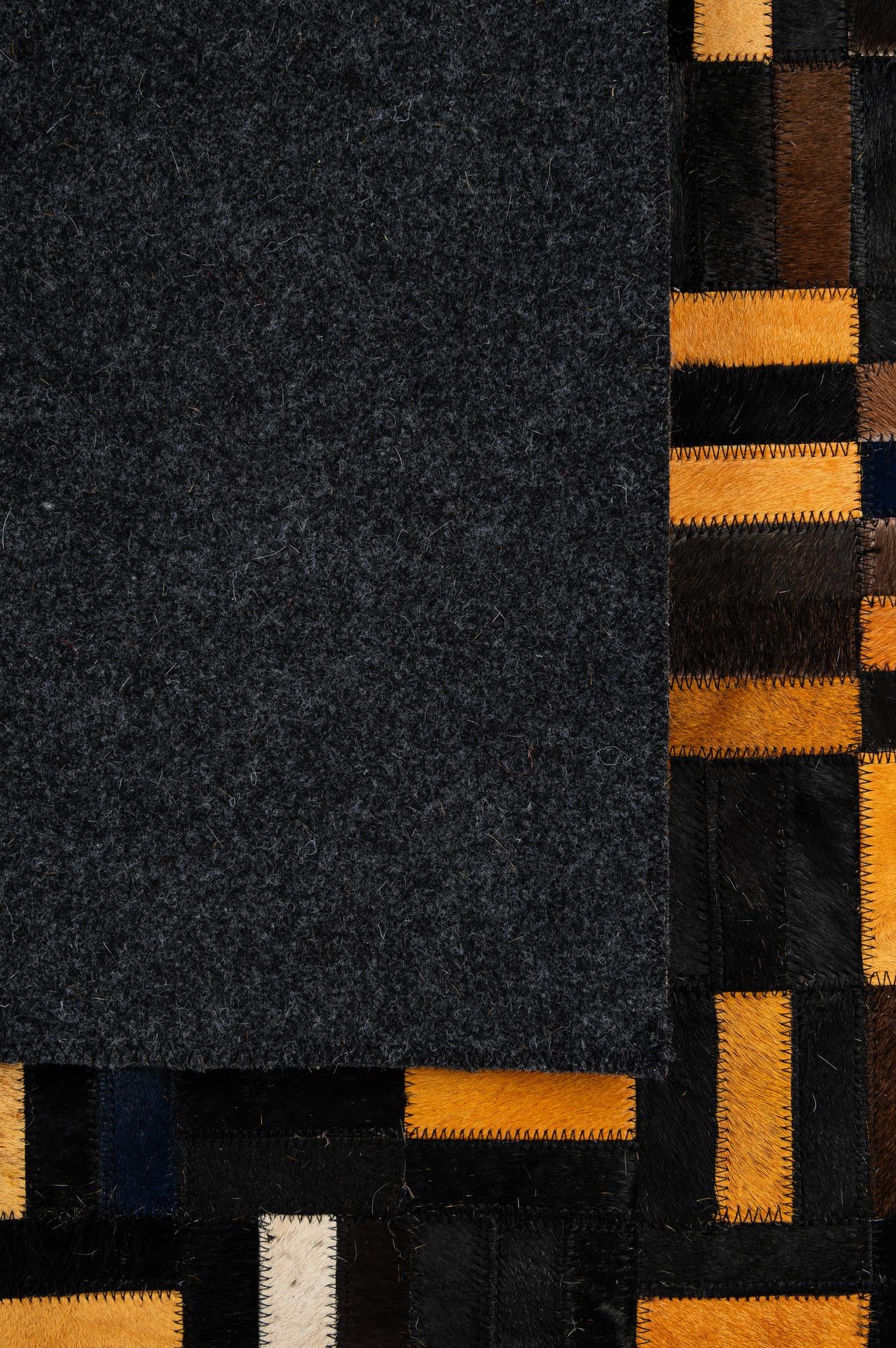 5' x 8' 1 Cowhide - Patchwork Rug