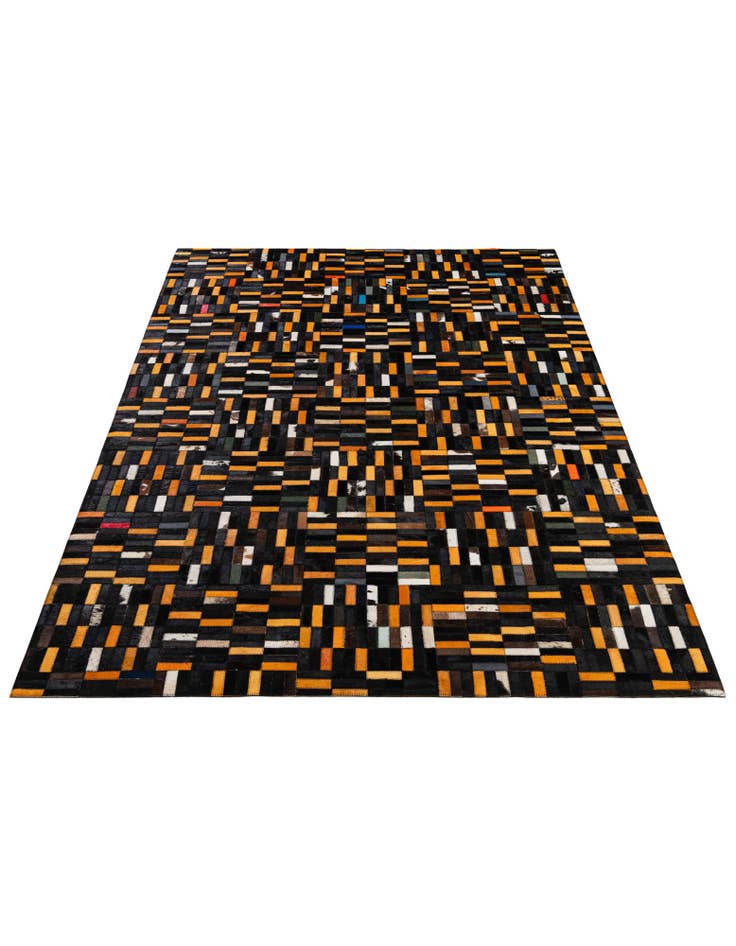 Detail image of 4' 11 x 8' 1 Cowhide - Patchwork Rug