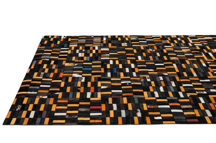 4' 11 x 8' 1 Cowhide - Patchwork Rug