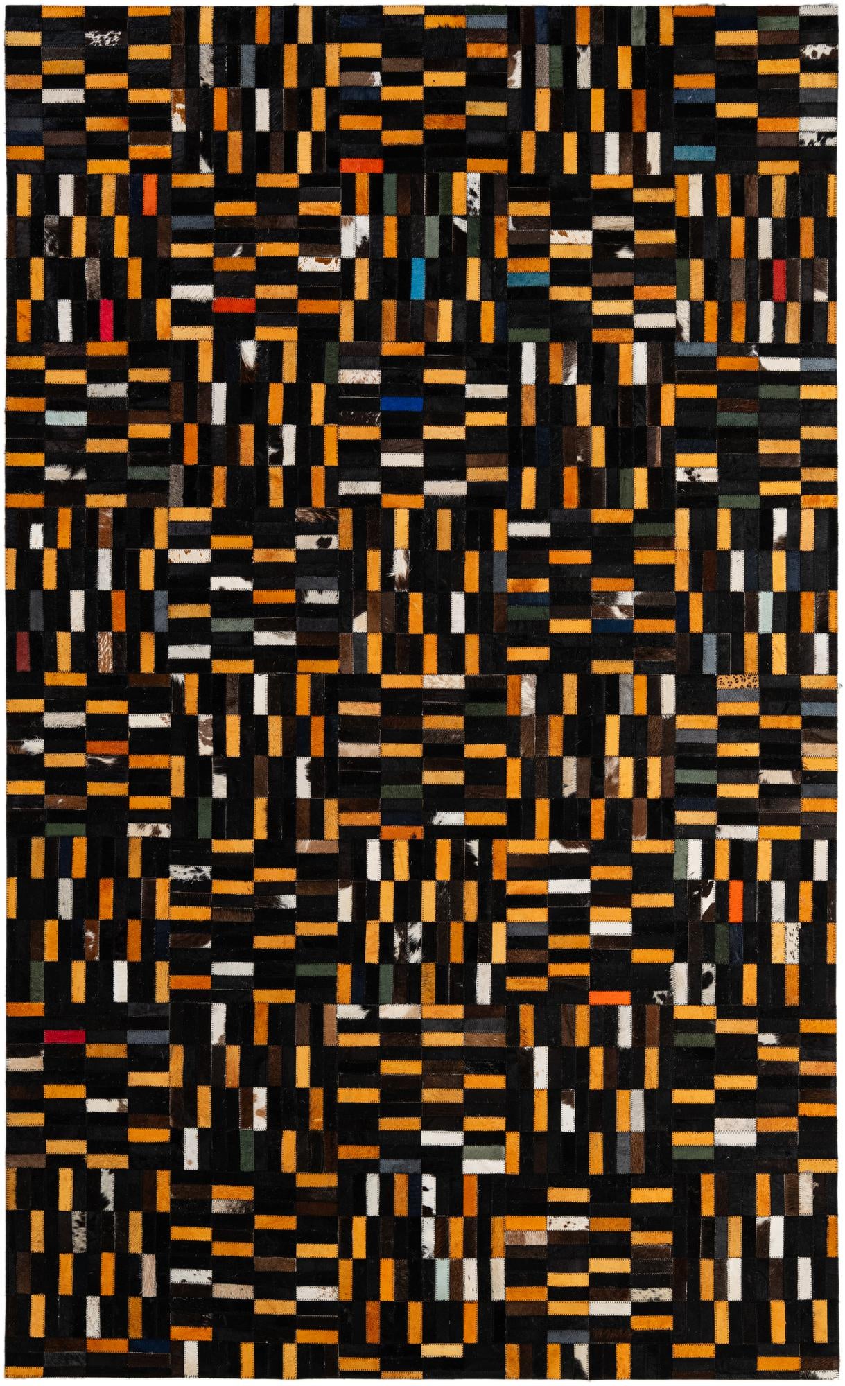 4' 11 x 8' 1 Cowhide - Patchwork Rug