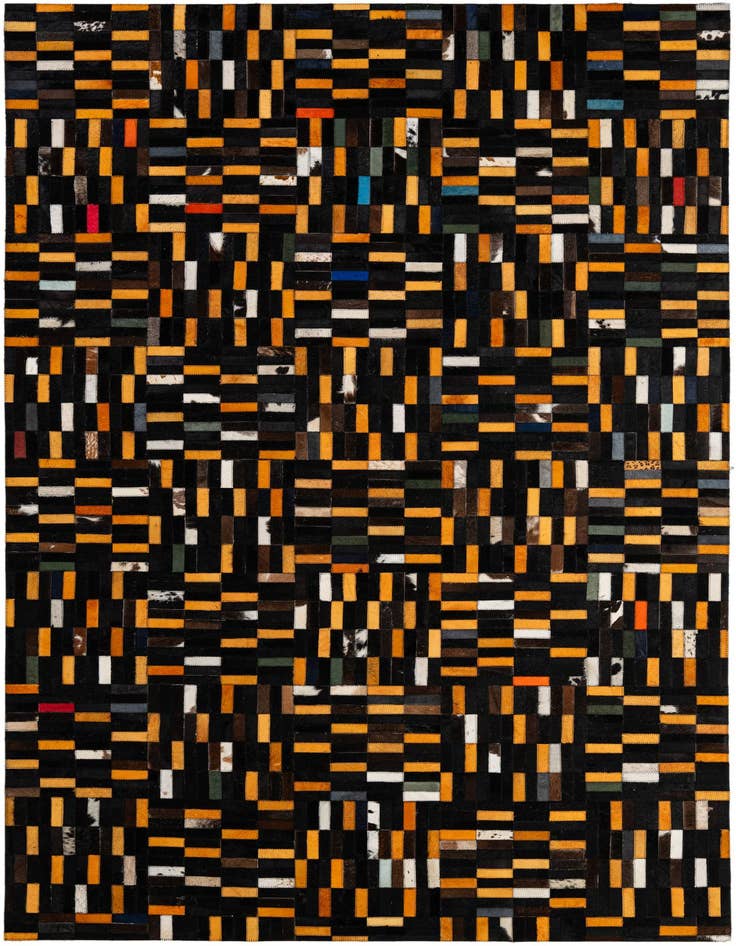 Detail image of 4' 11 x 8' 1 Cowhide - Patchwork Rug