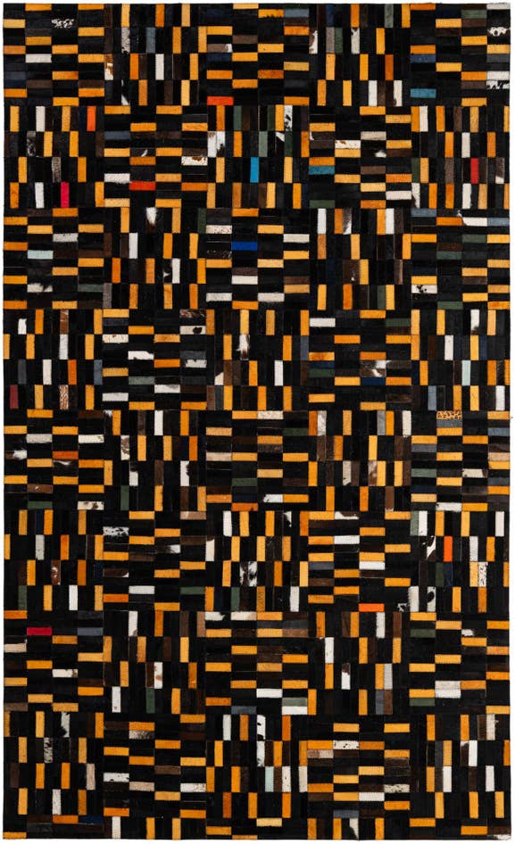 Detail image of 4' 11 x 8' 1 Cowhide - Patchwork Rug
