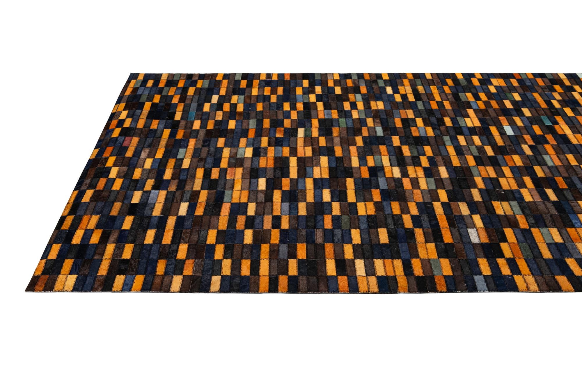5' x 8' Cowhide - Patchwork Rug