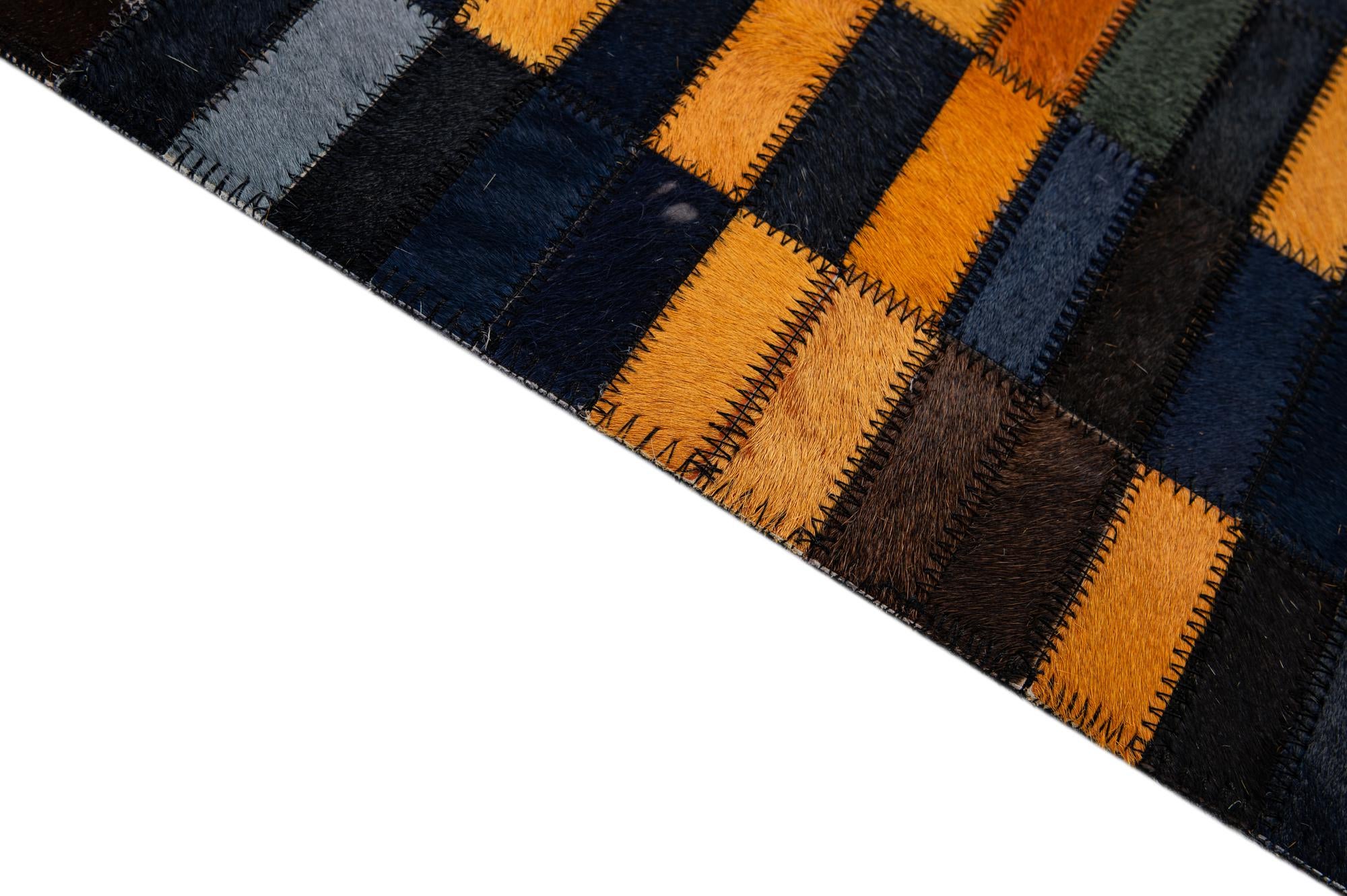 5' x 8' Cowhide - Patchwork Rug