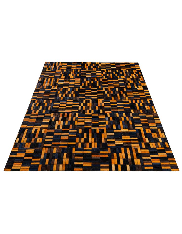 Detail image of 4' 11 x 7' 11 Cowhide - Patchwork Rug
