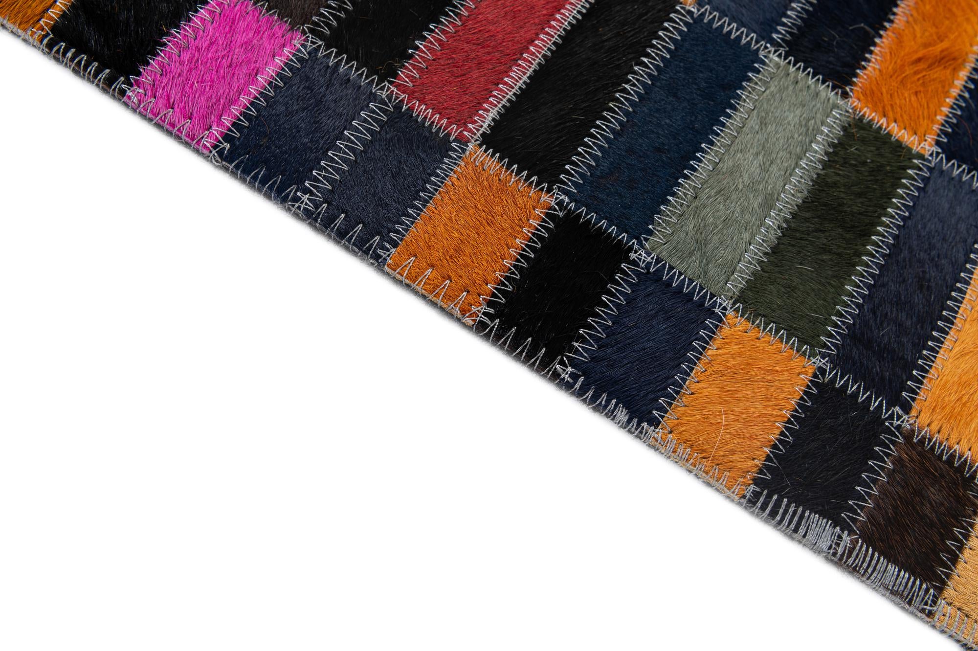 5' 1 x 8' Cowhide - Patchwork Rug