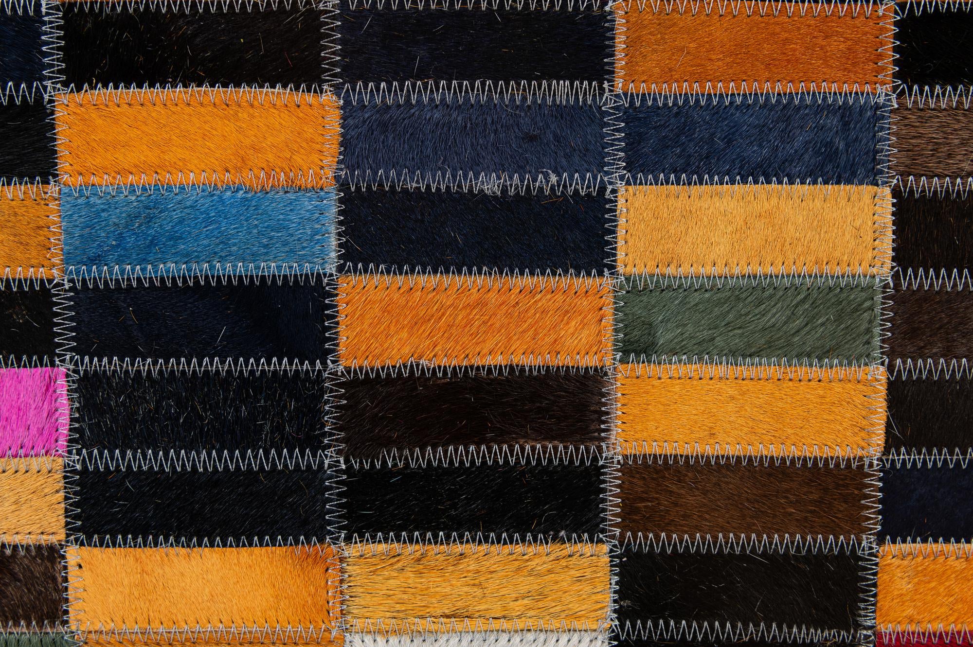 5' 1 x 8' Cowhide - Patchwork Rug