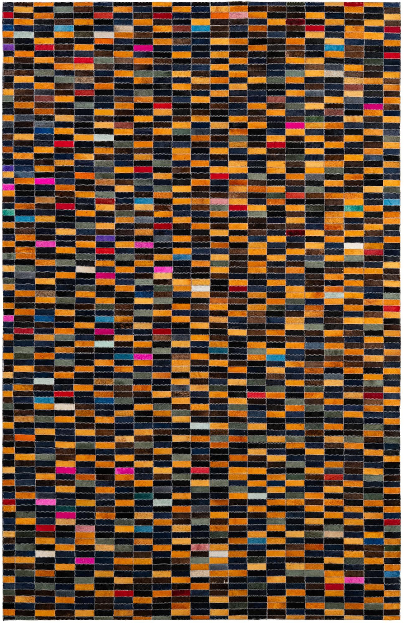 5' 1 x 8' Cowhide - Patchwork Rug