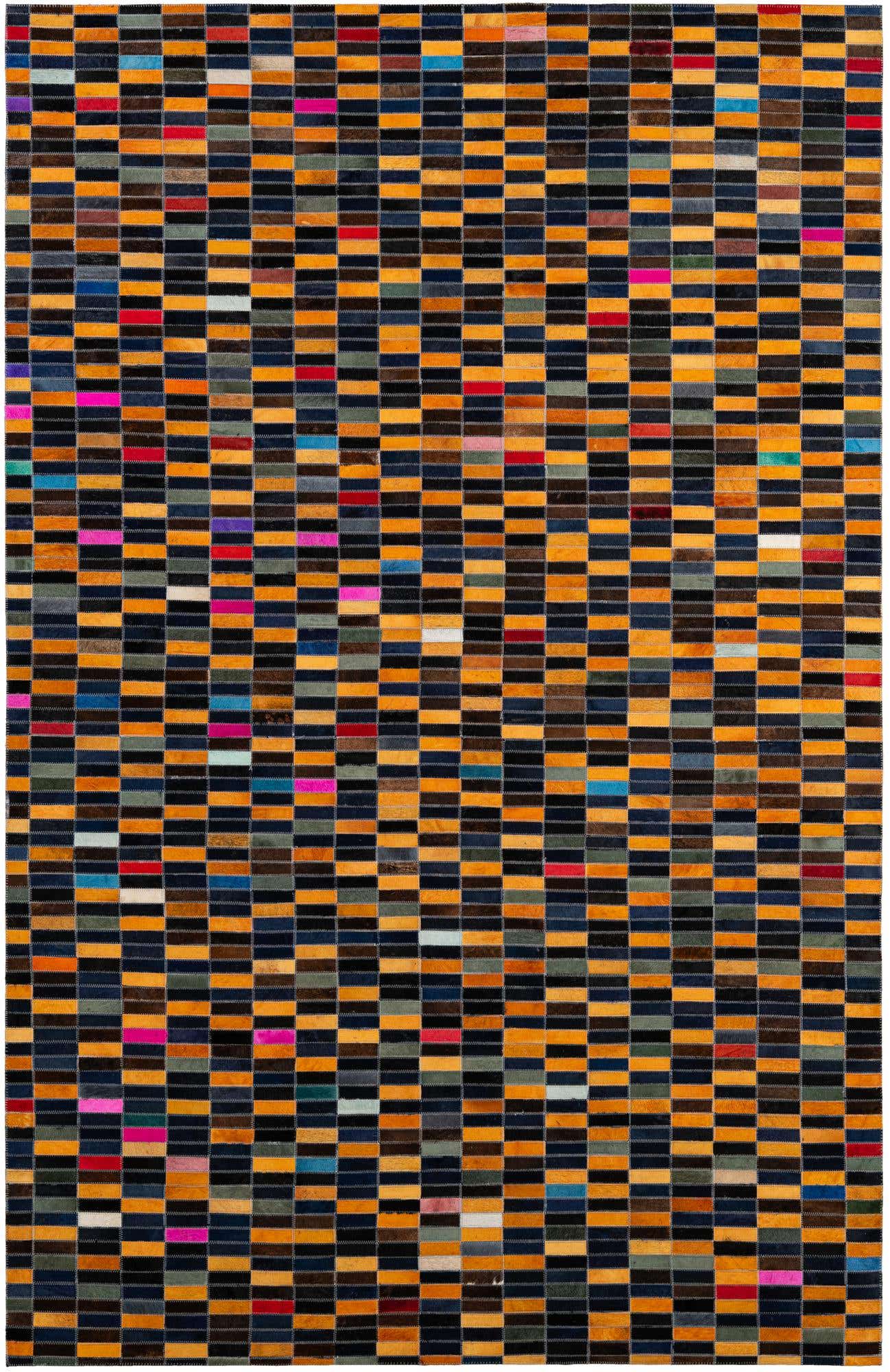 5' 1 x 8' Cowhide - Patchwork Rug