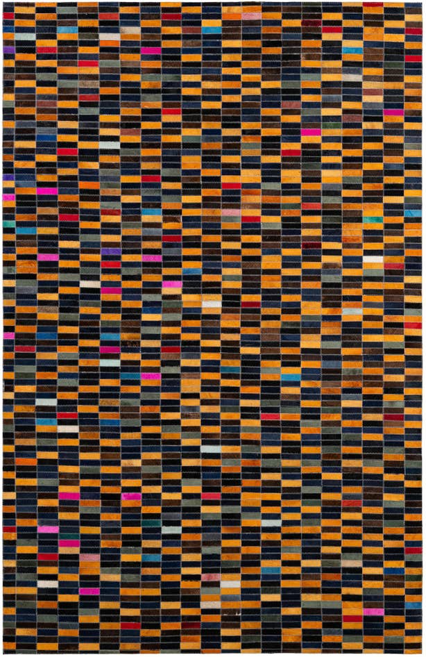 Detail image of 5' 1 x 8' Cowhide - Patchwork Rug