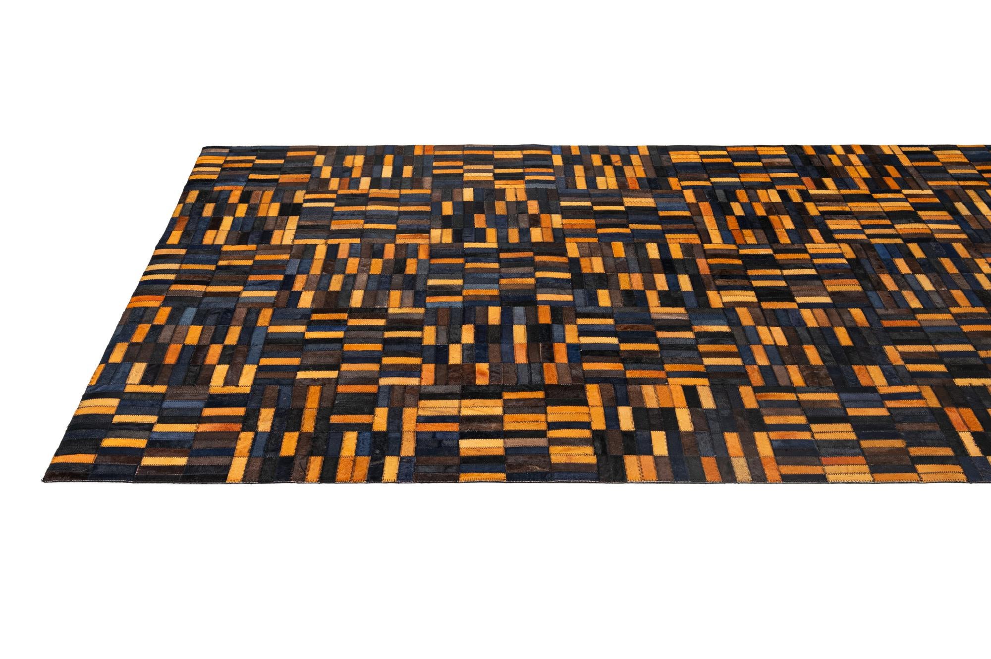 4' 11 x 7' 11 Cowhide - Patchwork Rug