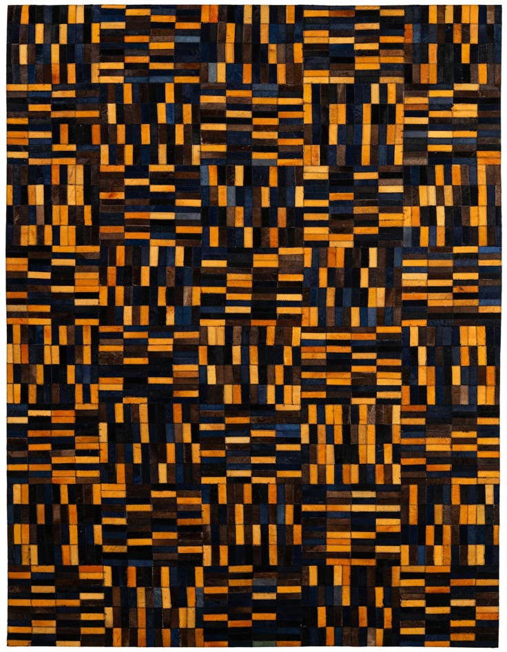 Detail image of 4' 11 x 7' 11 Cowhide - Patchwork Rug