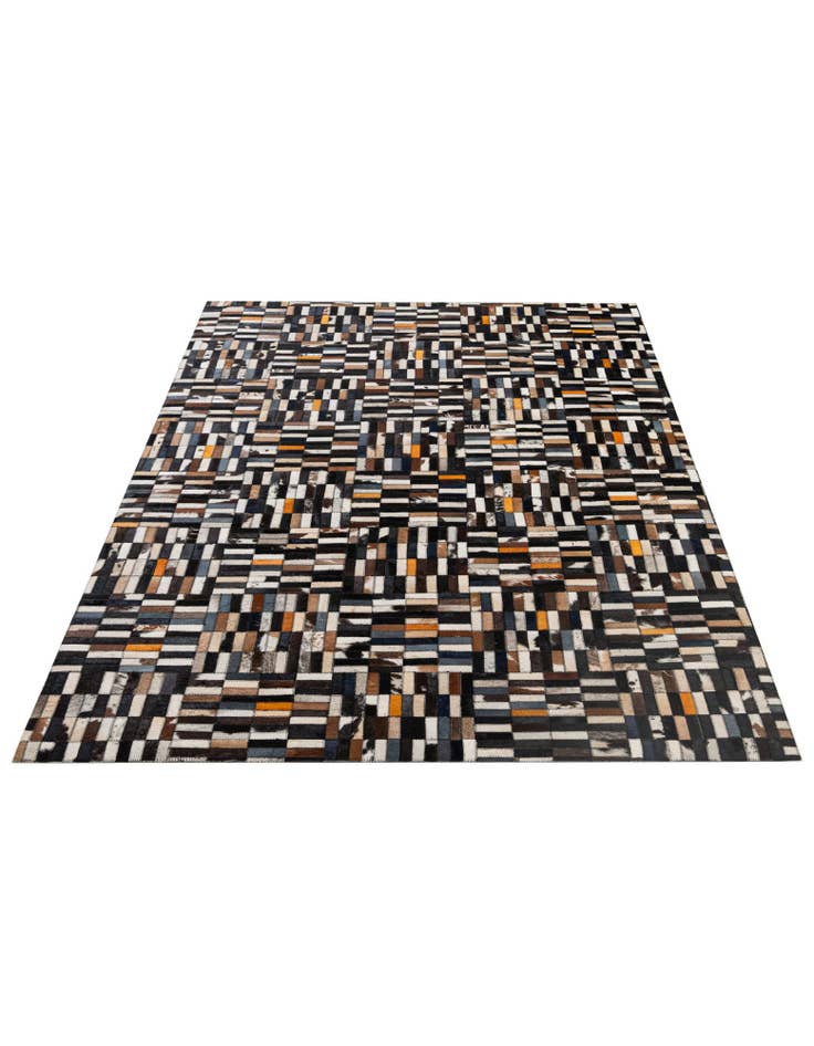 Detail image of 5' 1 x 8' 1 Cowhide - Patchwork Rug