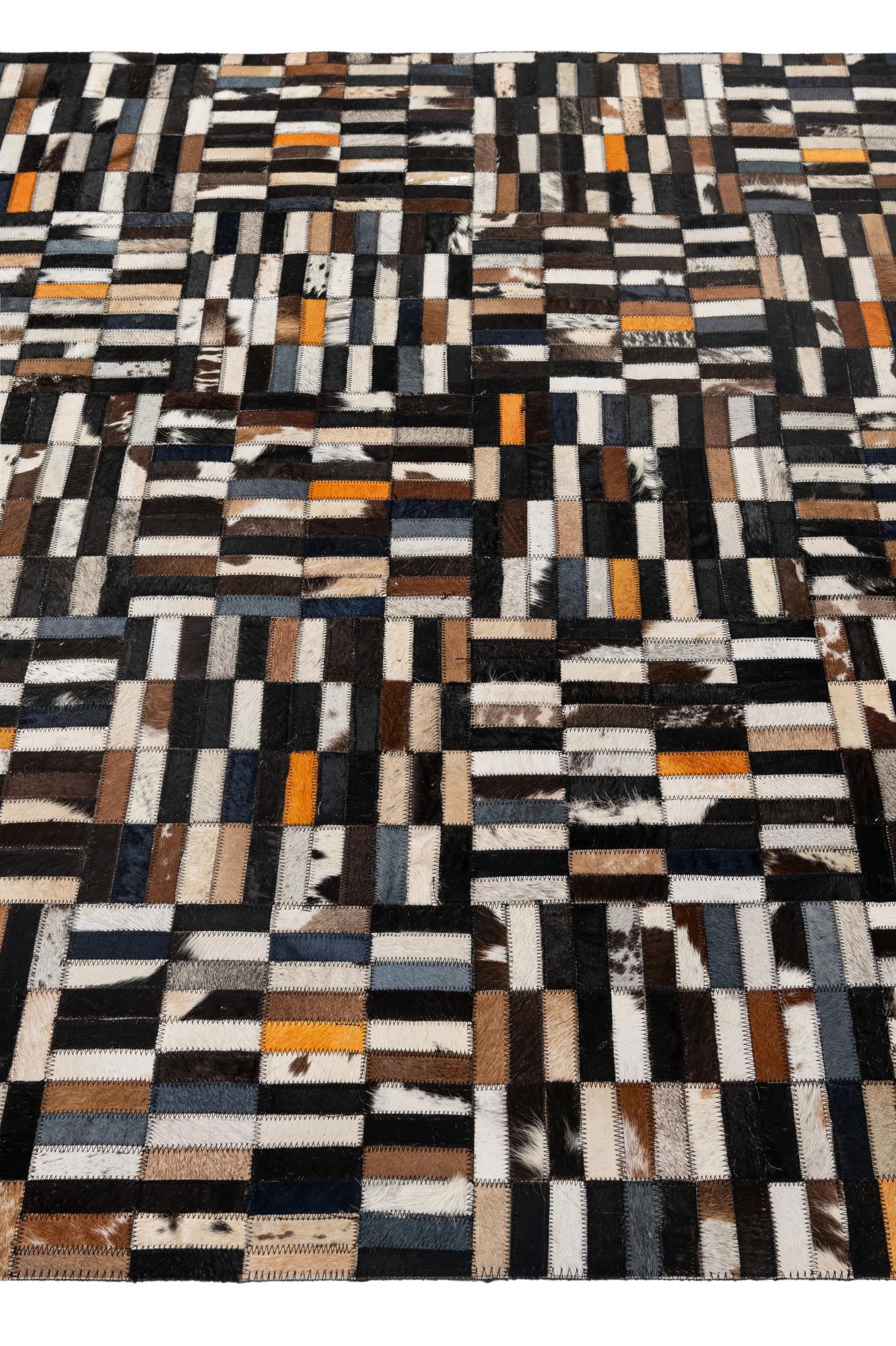 5' 1 x 8' 1 Cowhide - Patchwork Rug