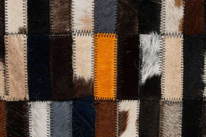 5' 1 x 8' 1 Cowhide - Patchwork Rug