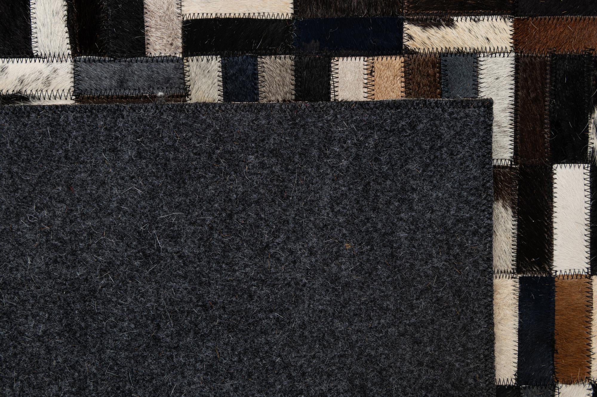 5' 1 x 8' 1 Cowhide - Patchwork Rug