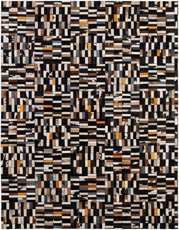 Detail image of 5' 1 x 8' 1 Cowhide - Patchwork Rug