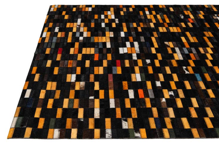Detail image of 5' 2 x 7' 10 Cowhide - Patchwork Rug