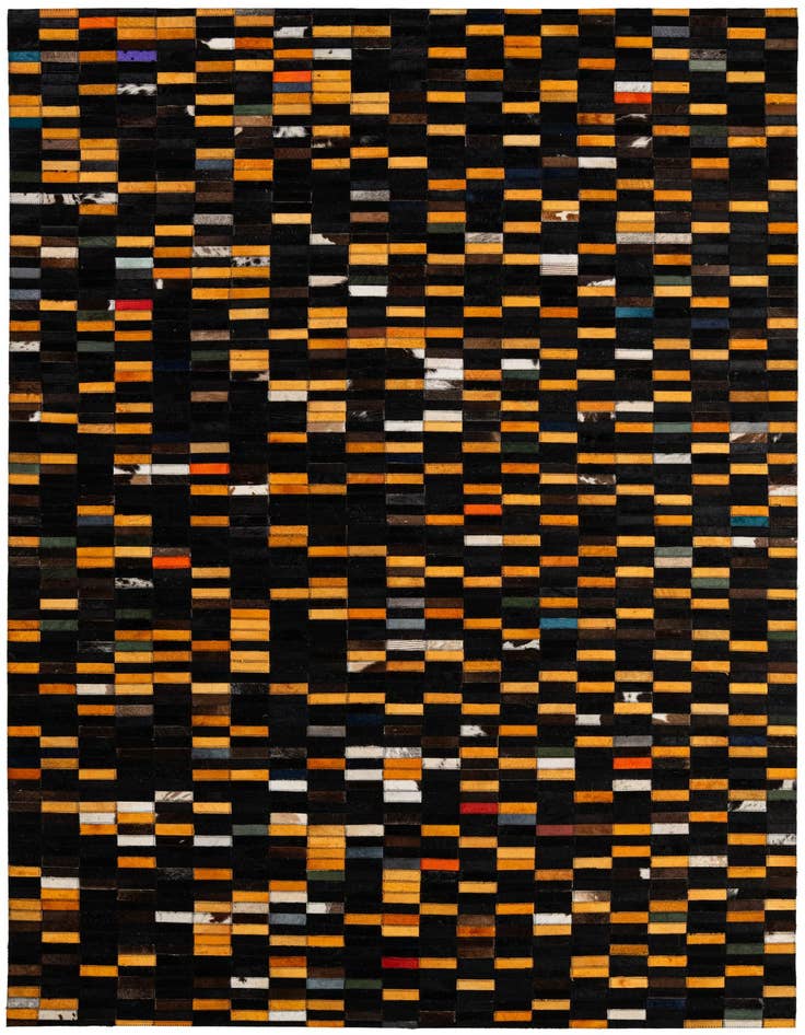 Detail image of 5' 2 x 7' 10 Cowhide - Patchwork Rug