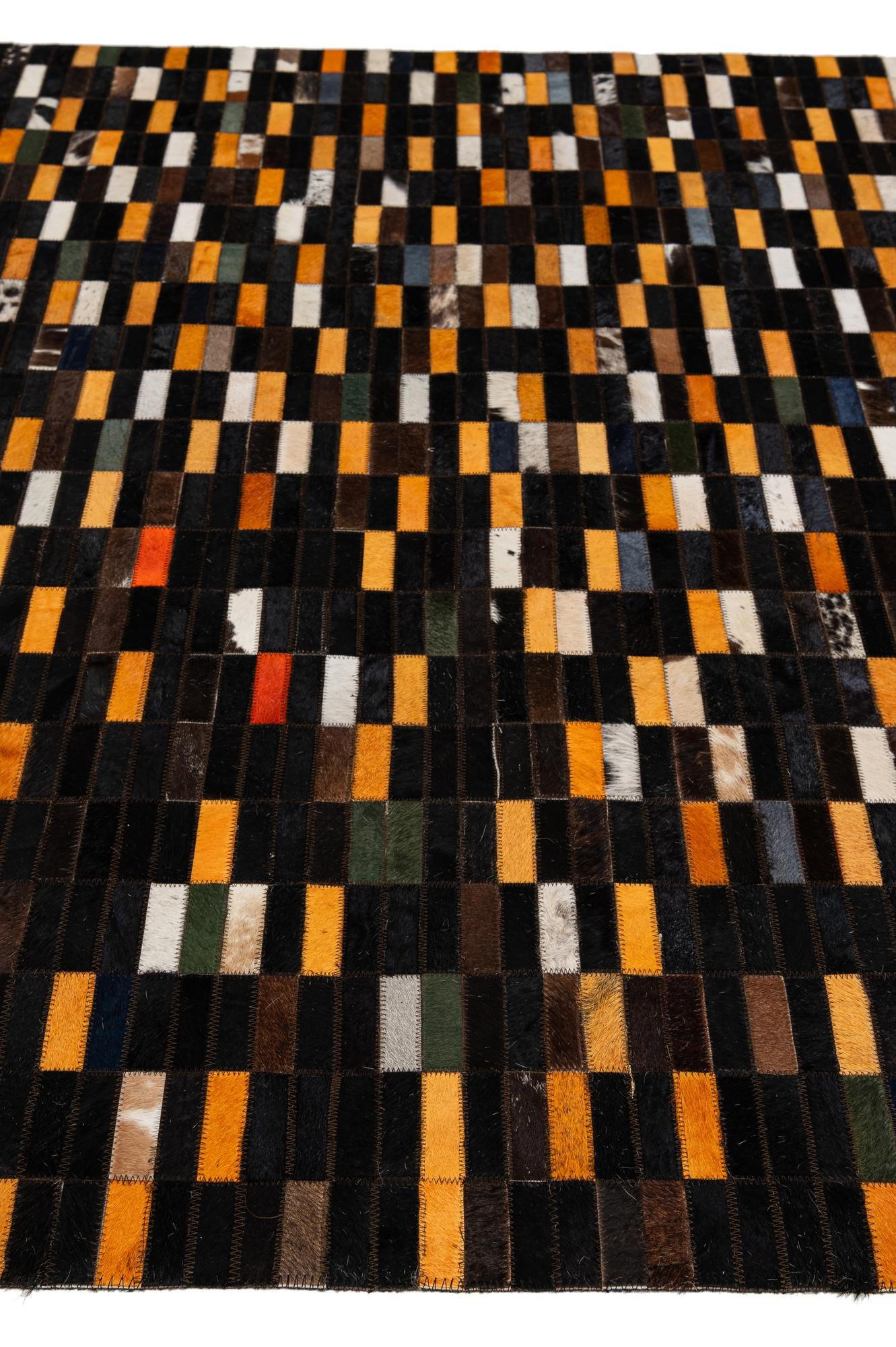 5' 1 x 8' Cowhide - Patchwork Rug