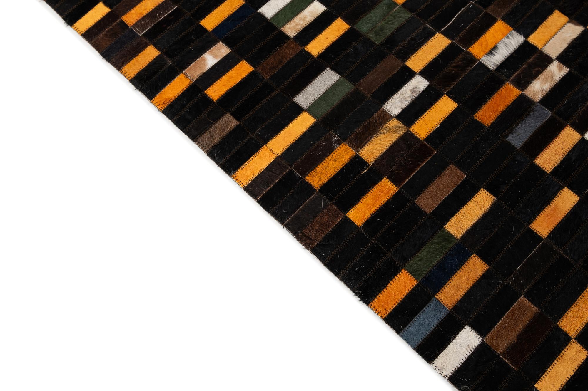 5' 1 x 8' Cowhide - Patchwork Rug