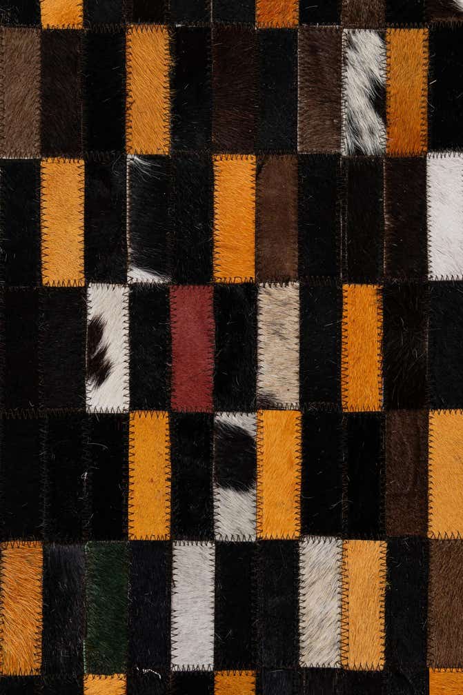 5' 1 x 8' Cowhide - Patchwork Rug