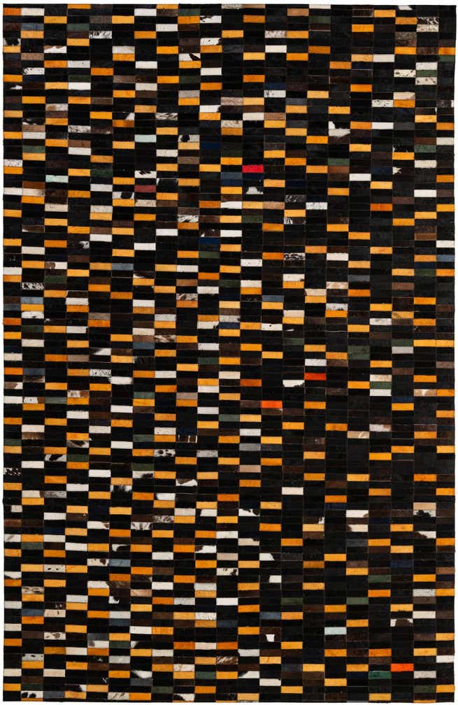 5' 1 x 8' Cowhide - Patchwork Rug