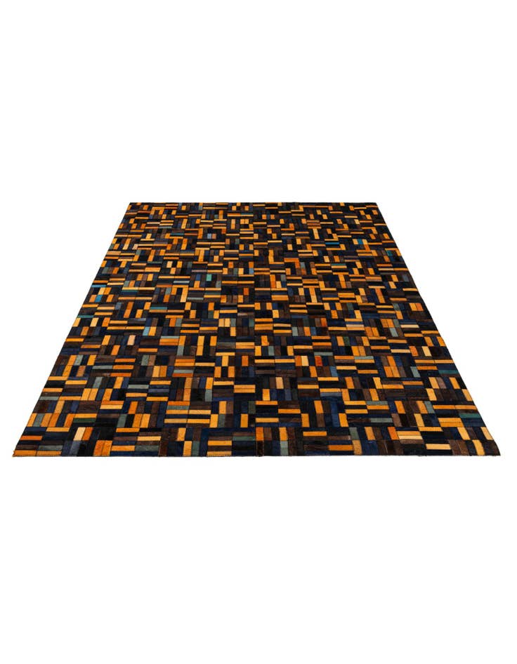 Detail image of 4' 11 x 7' 11 Cowhide - Patchwork Rug