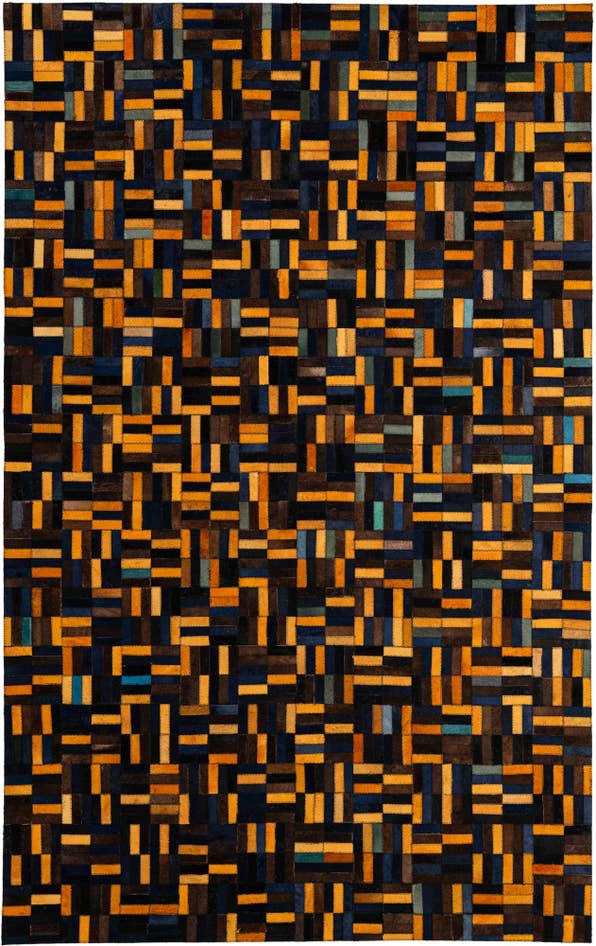 Detail image of 4' 11 x 7' 11 Cowhide - Patchwork Rug
