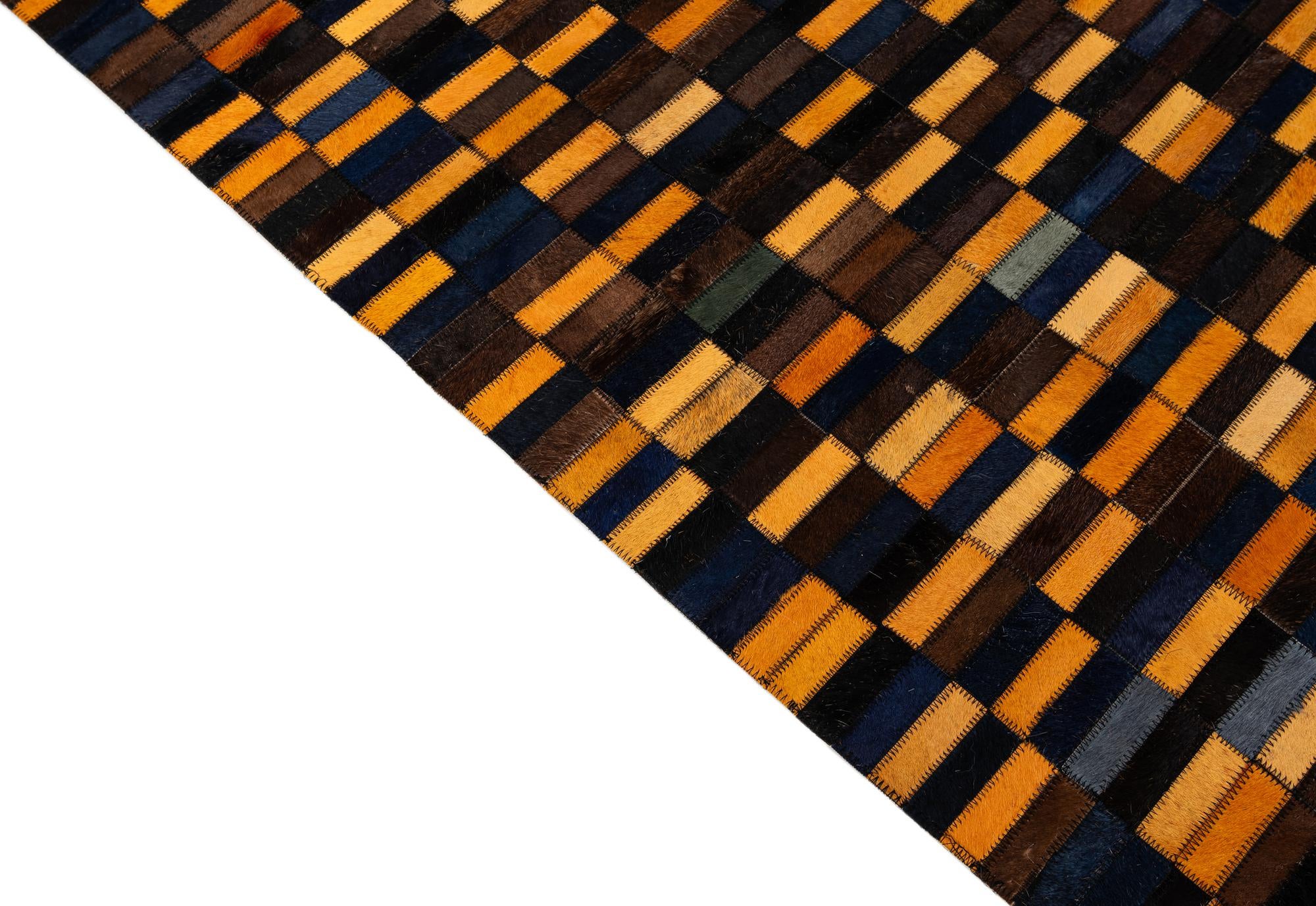 5' x 7' 11 Cowhide - Patchwork Rug