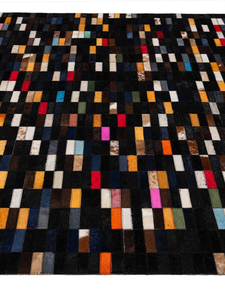 Detail image of 5' 2 x 8' Cowhide - Patchwork Rug