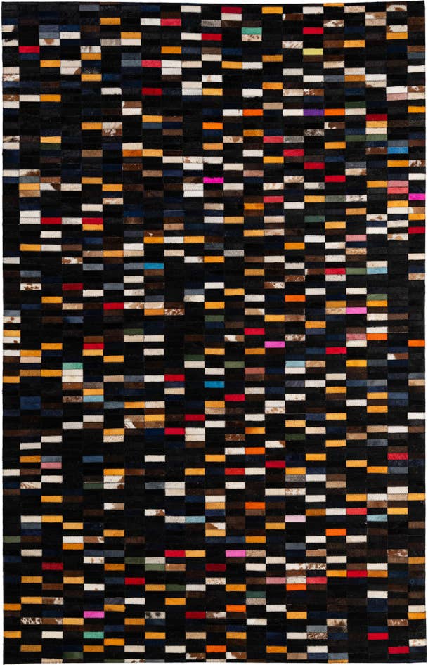 Detail image of 5' 2 x 8' Cowhide - Patchwork Rug