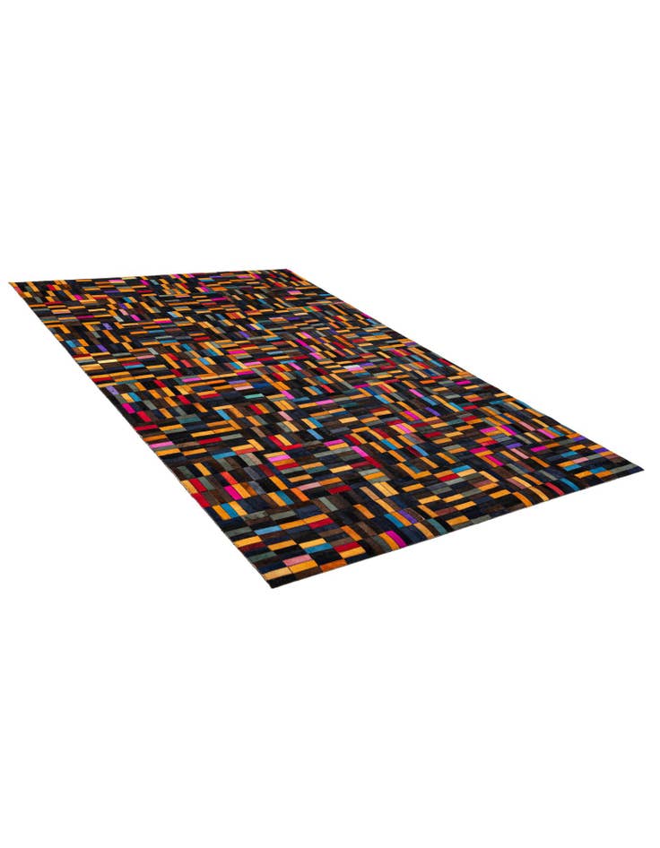 Detail image of 4' 11 x 7' 10 Cowhide - Patchwork Rug