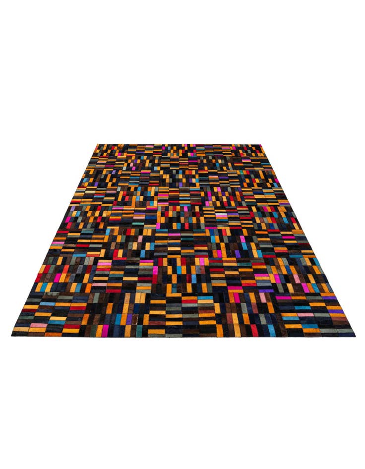 Detail image of 4' 11 x 7' 10 Cowhide - Patchwork Rug