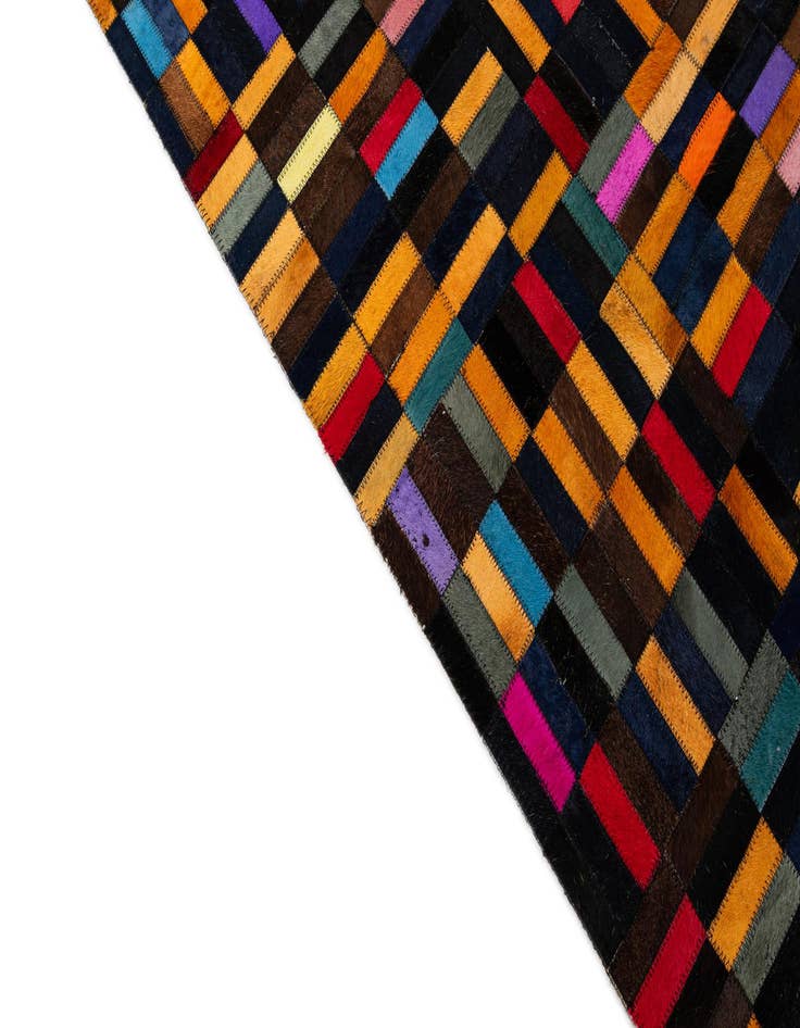 Detail image of 4' 11 x 7' 10 Cowhide - Patchwork Rug